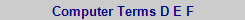 Computer Terms D E F